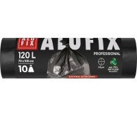 Garbage bags ALUFIX Professional, LDPE, 70x105cm, 25 &mu;m, 120l, 10 pcs, black