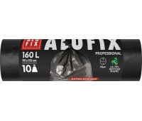 Garbage bags ALUFIX Professional, LDPE, 90x110cm, 30 &mu;m, 160l, 10 pcs, black