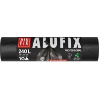 Worki na śmieci ALUFIX Professional, LDPE, 110x125cm, 30 &mu;m, 240l, 10 szt., czarne, Worki, Artykuły higieniczne i dozowniki