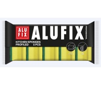 Gąbki kuchenne ALUFIX Professional, profilowane, 96x70x45mm, 5 szt., ż&oacute;łte, Akcesoria do sprzątania, Artykuły higieniczne i dozowniki