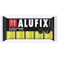 Gąbki kuchenne ALUFIX Professional, profilowane, 96x70x45mm, 5 szt., ż&oacute;łte, Akcesoria do sprzątania, Artykuły higieniczne i dozowniki