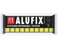 Gąbki kuchenne ALUFIX Professional, 100x70x30mm, 10 szt., ż&oacute;łte, Akcesoria do sprzątania, Artykuły higieniczne i dozowniki