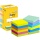 Karteczki samoprzylepne POST-IT® Energetic, 76x76mm, 8x100 kart.+4x100 kart. gratis, mix kolorów