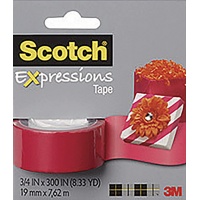 Self-adhesive tape SCOTCH Expressions C214, 19mmx7.62m, red