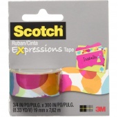 Self-adhesive tape SCOTCH Expressions C214-P8, 19mmx7.6m, watercolor