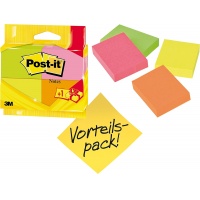 Karteczki samoprzylepne POST-IT&reg;, 38x51mm, 3x100 kartek + 1 bloczek, mix kolor&oacute;w, Bloczki samoprzylepne, Papier i etykiety