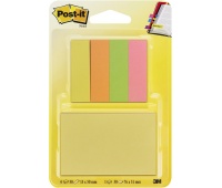 Karteczki samoprzylepne POST-IT&reg;, 76x51mm, 50 karteczek + 4x50 zakładek indeksujących, zawieszka, mix kolor&oacute;w, Bloczki samoprzylepne, Papier i etykiety