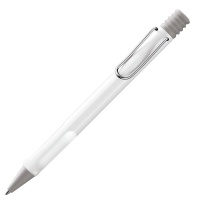 Długopis LAMY Safari 219, M, z czarnym wkładem, biały, Długopisy, Artykuły do pisania i korygowania