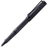Rollerball pen LAMY Safari 3E2, M, with blue refill, steel black