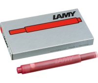 Naboje atramentowe LAMY T10, 5 szt., blister, czerwony, Pi&oacute;ra, Artykuły do pisania i korygowania