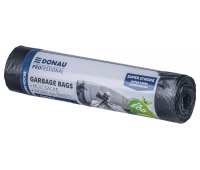 Worki na śmieci DONAU PROFESSIONAL, wytrzymałe, super mocne, z taśmą, 60l, 10 szt., czarne, Worki, Artykuły higieniczne i dozowniki