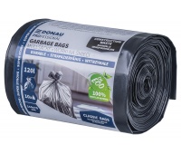 Worki na śmieci DONAU PROFESSIONAL, wytrzymałe, super mocne, budowlane, 120l, 10 szt., czarne, Worki, Artykuły higieniczne i dozowniki