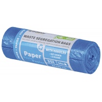 Waste sorting bags DONAU HOME, with handles, paper, 35l, 20 pcs., blue