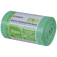 Waste sorting bags DONAU HOME, glass, 60l, 50 pcs., green