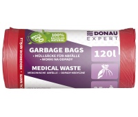 Worki na odpady medyczne DONAU EXPERT, LDPE, 120l, 25 szt., czerwone, Worki, Artykuły higieniczne i dozowniki