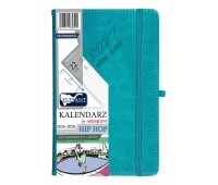 KALENDARZ HIP HOP A5 18 M-CY TYGODN.TURKUS 26/28, Tygodniowe, Kalendarze
