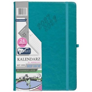 KALENDARZ HIP HOP B5 24 M-CE TYGODN.CZARNY 2027/28, Tygodniowe, Kalendarze