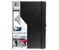KALENDARZ JAZZ A4 DZIENNY CZARNY 2027, Dzienne, Kalendarze