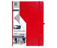 KALENDARZ JAZZ A4 TYGODNIOWY CZERWONY 2027