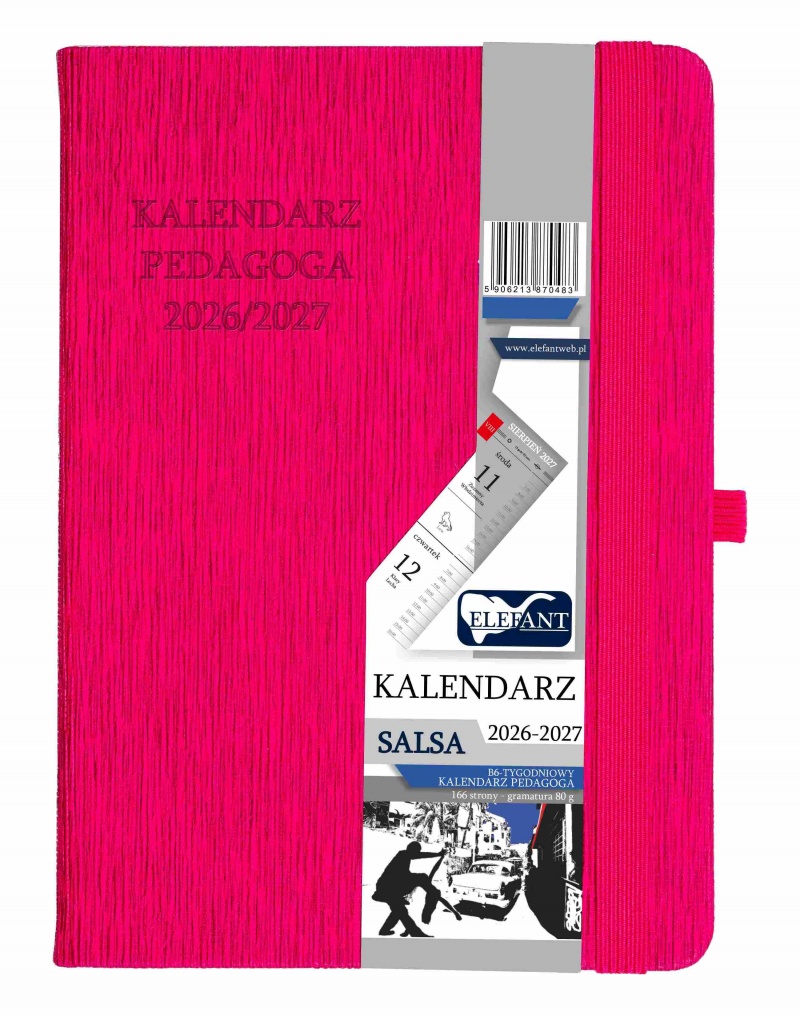 KALENDARZ PEDAGOGA SALSA B6 TYGODN.R&Oacute;ŻOWY 2026/27, Nauczyciela i akademickie, Kalendarze