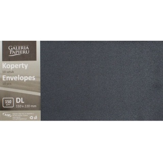 KOPERTA OZD. DL 150GR.PEARL CZARNY /10/, Koperty, Koperty i akcesoria do wysyłek