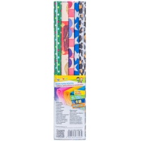Bibuła marszczona GIMBOO, w rolce, z zadrukiem, 25x200cm, 5 szt., mix kolor&oacute;w, Produkty kreatywne, Artykuły szkolne
