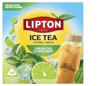Herbata LIPTON, do parzenia na zimno, mięta i limonka, 10 torebek, Herbaty, Artykuły spożywcze