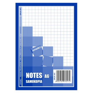 Druk Notes samokopiujący EMEKO (Druk 057), A6, 1+1, 80 kartek, Papiery specjalne, Papier i etykiety