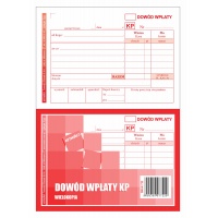 Druk KP Dow&oacute;d wpłaty EMEKO (Druk 722), A6, wielokopia, 80 kartek, Papiery specjalne, Papier i etykiety