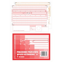 Druk Polecenie przelewu Wpłata got&oacute;wkowa EMEKO (Druk 835), A6, 1+1, 80 kartek, Papiery specjalne, Papier i etykiety