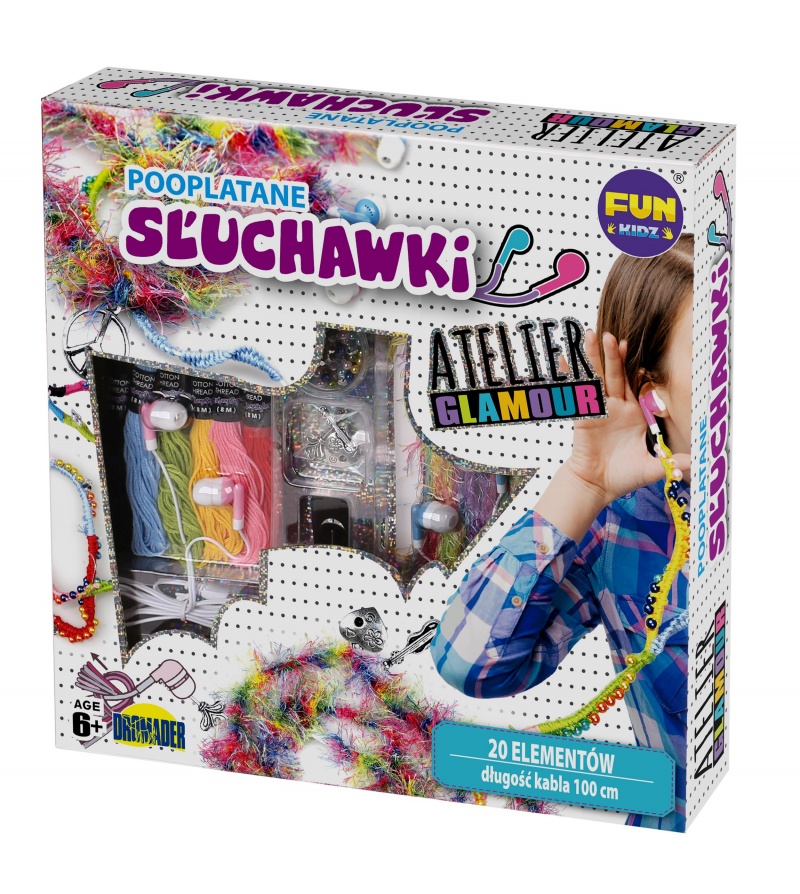 ATELIER GLAMOUR -POOPLATANE SŁUCHAWKI, Zabawki