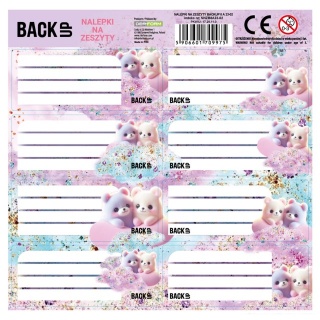 NALEPKI NA ZESZYTY BACKUP 8 A 23 /25/, Okładki i dodatki, Zeszyty i bloki