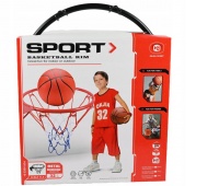 ZESTAW DO KOSZYK&Oacute;WKI OBRĘCZ METALOWA CZARNA 32CM., Sport i rekreacja, Zabawki