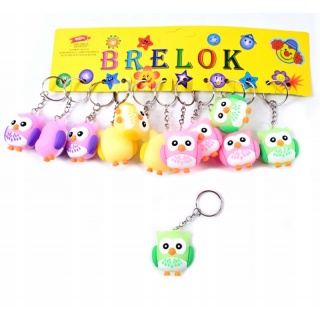 BRELOK SOWA 12szt., Breloki, Zabawki