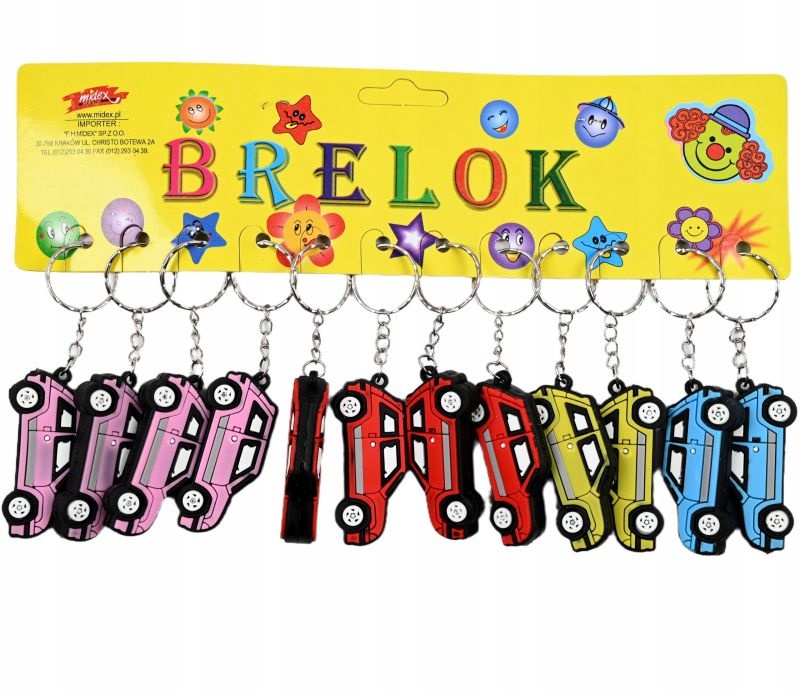 BRELOK AUTO 12szt., Breloki, Zabawki