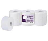 Papier toaletowy celulozowy DONAU EXPERT Jumbo, 2-warstwowy, 400 listk&oacute;w, 6szt., biały, Papiery toaletowe i dozowniki, Artykuły higieniczne i dozowniki