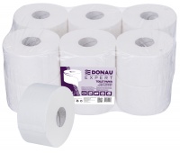 Cellulose toilet paper DONAU EXPERT Jumbo, 2 layers, 500 sheets, 12 pcs, white