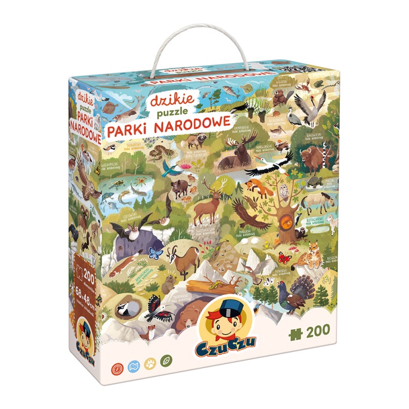 PUZZLE 200EL DZIKIE PUZZLE PARKI NARODOW CZU PUD, 200 element&oacute;w, Puzzle