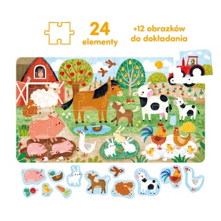 PUZZLE 24EL WESOLE WIES CZU PUD, Dla malucha, Puzzle