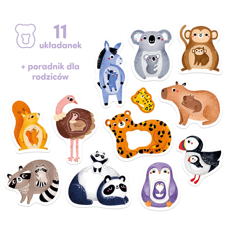 PUZZLE 22EL PIERWSZE PUZZLE MAMA I JA 18+CZU, Dla malucha, Puzzle