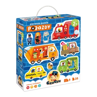 PUZZLE PIERWSZE PUZZLE POJAZDY 2+ CZU PUD, Dla malucha, Puzzle