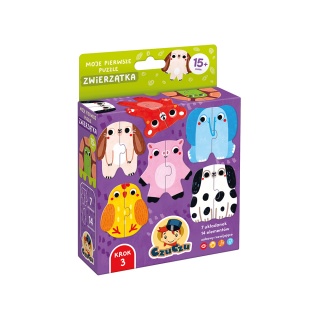 PUZZLE PIERWSZE PUZZLE ZWIERZATKA 15M+ CZU PUD, Dla malucha, Puzzle