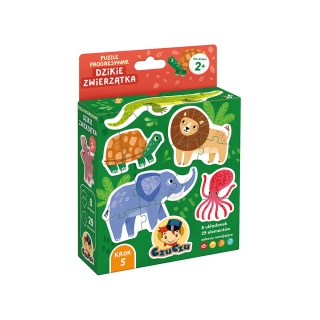 PUZZLE PROGRESYWNE DZIKIE ZWIERZETA 2+ CZU PUD, Dla malucha, Puzzle