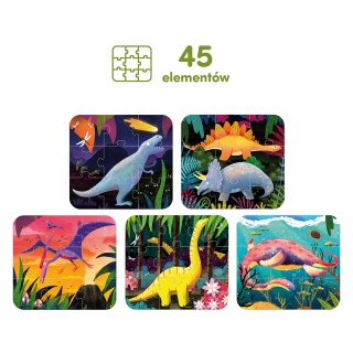 PUZZLE FANTASTYCZNE DINOZAURY 3+ CZU PUD, Dla malucha, Puzzle