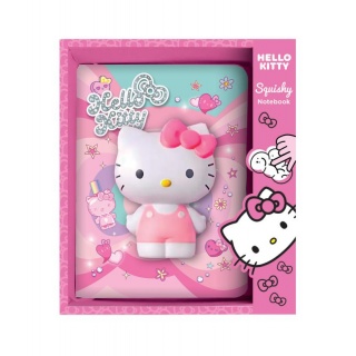 NOTES B6 100K.SQUISHY 3D WZ&Oacute;R 3 PINK 1 HELLO KITTY, Notesy szkolne, Zeszyty i bloki