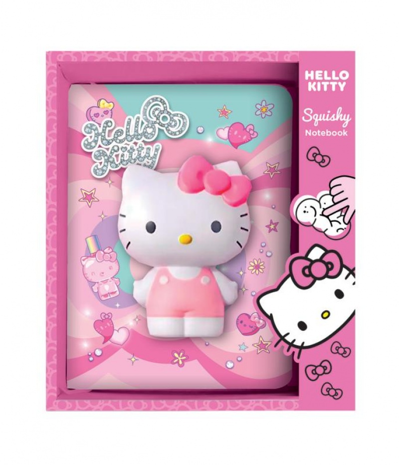 NOTES B6 100K.SQUISHY 3D WZ&Oacute;R 3 PINK 1 HELLO KITTY, Notesy szkolne, Zeszyty i bloki