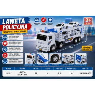 LAWETA POLICYJNA 8828 IMP, Pojazdy, Zabawki