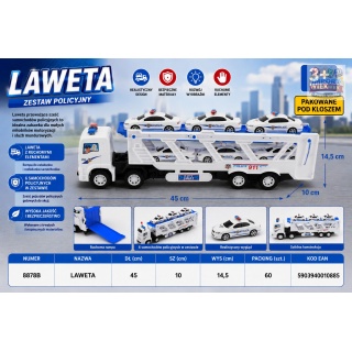 LAWETA 8878B IMP, Pojazdy, Zabawki