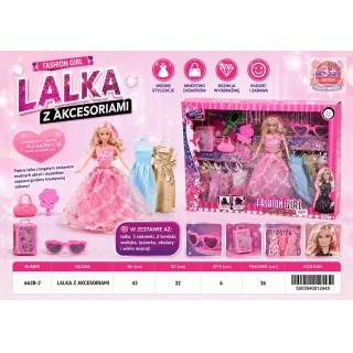 LALKA Z AKCESORIAMI 662B-2 IMP, Lalki, Zabawki