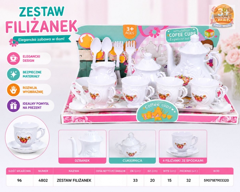 ZESTAW FILIŻANEK 4802 IMP, Zabawki